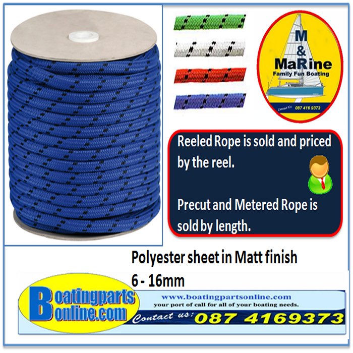 Polyester sheet Matt finish Blue 12 mm 260160643712