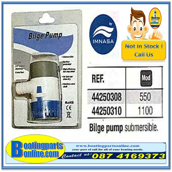 BILGE PUMP SUBMERSIBLE 2080 L/H 12V 4001844250308